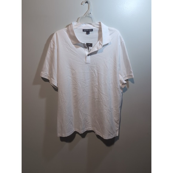 Michael Kors Men's XL Classic White Polo Shirt, Short Sleeve Polo, NWT,‎ Casual - Picture 1 of 8